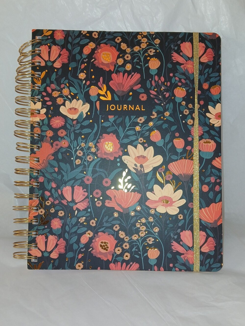 Floral Hardcover Wirebound Journal With 2 Pockets James Burke